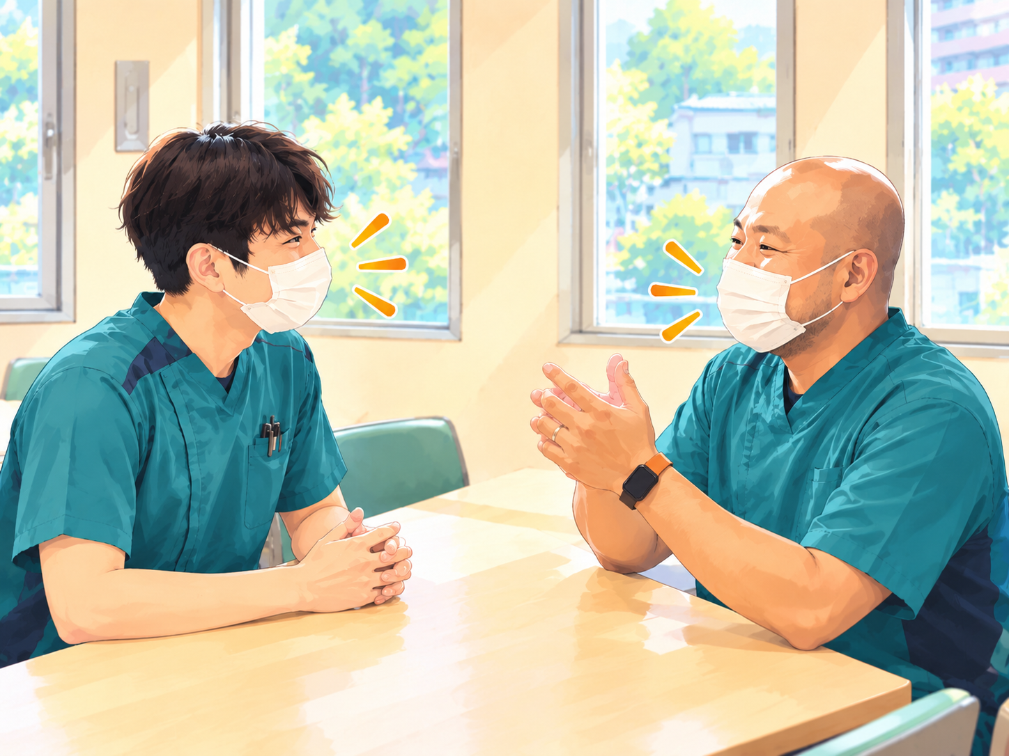 新人 × 先輩の対談写真